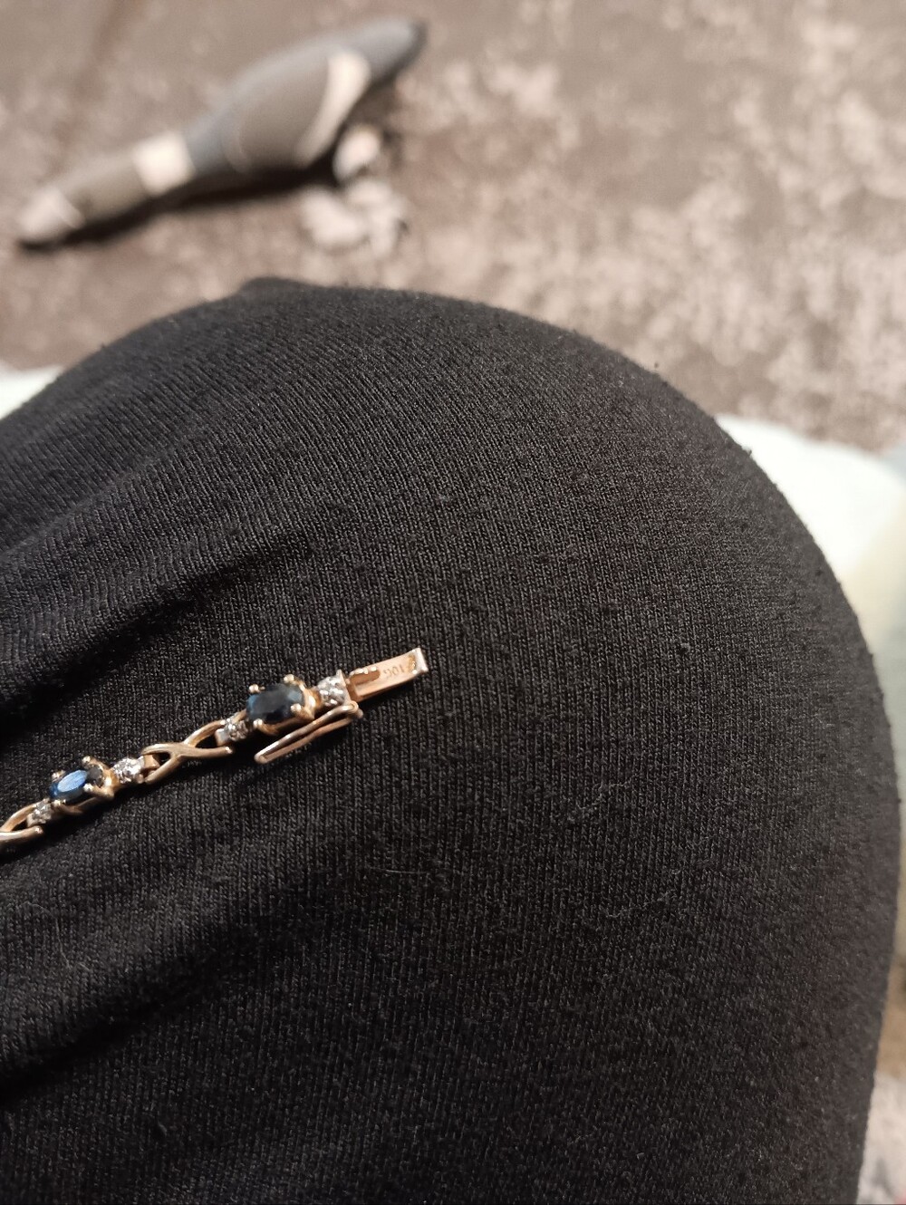 TODAY ONLY!! 10k Blue Sapphire And Diamond Brac - Picture 3 of 6